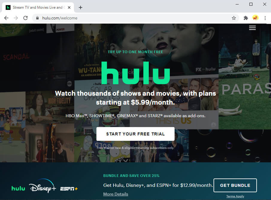 Alternative à Couchtuner - Hulu