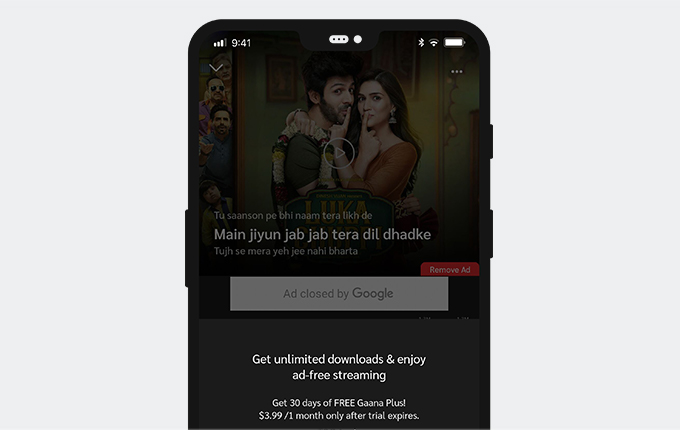 Payer pour Gaana Plus