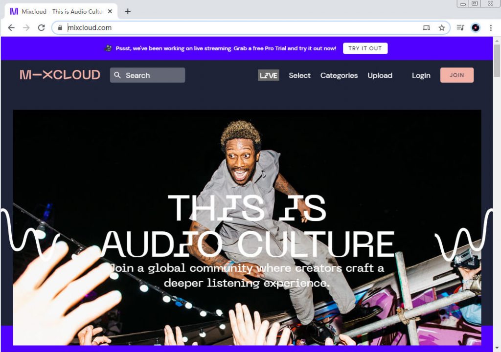 Alternativas de SoundCloud - Mixcloud