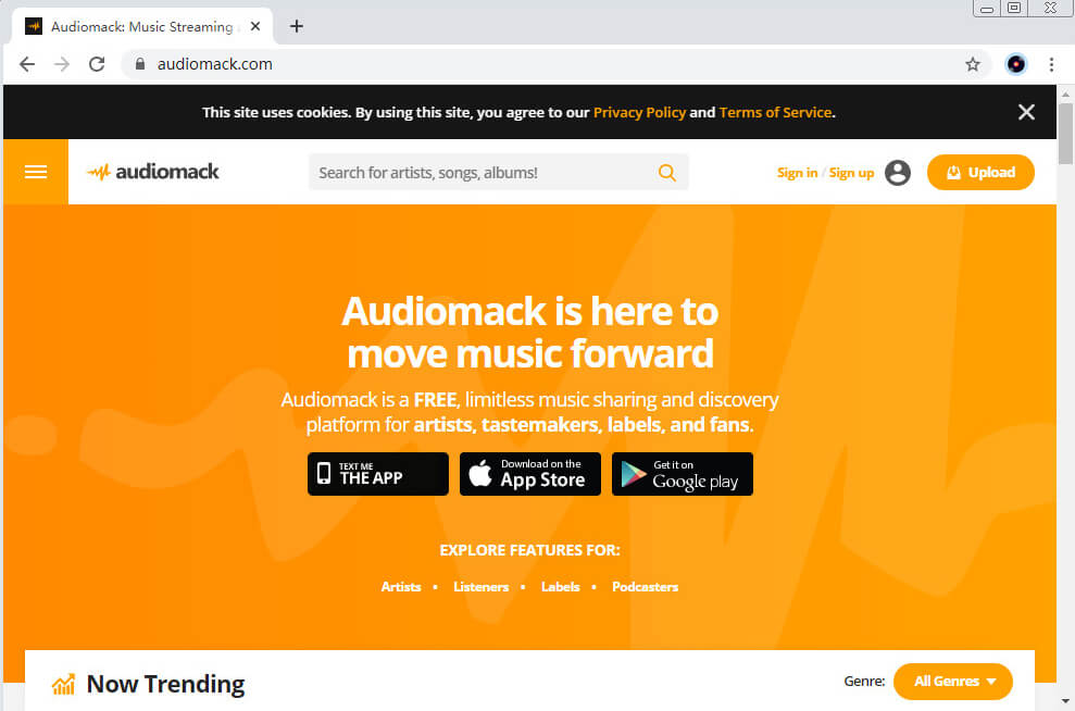 Alternativas a SoundCloud - Audiomack