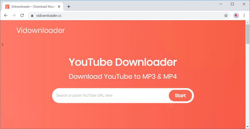 Interfaccia di Vidownloader