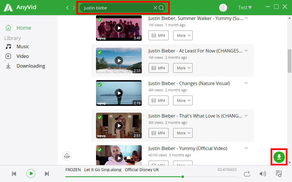 Trova video per il download in batch