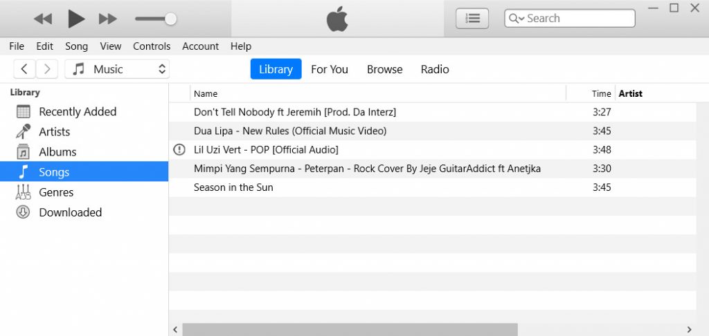 Sincronizza i file scaricati su iPod tramite iTunes