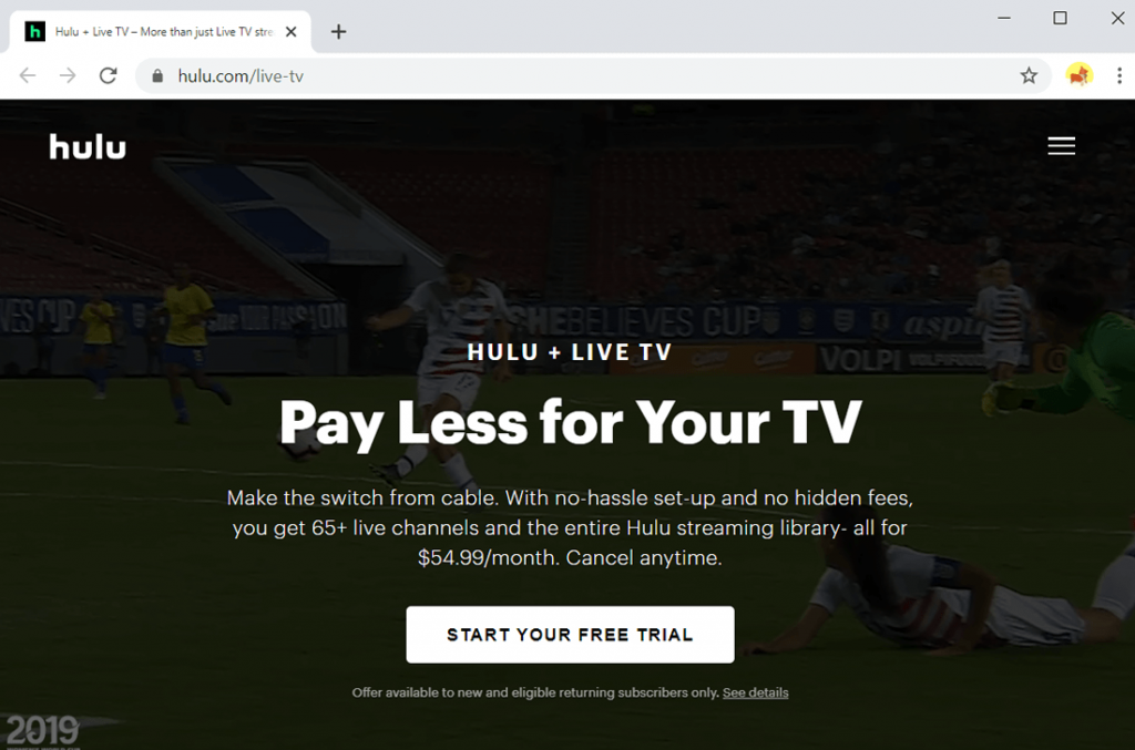 Hulu + TV ao vivo