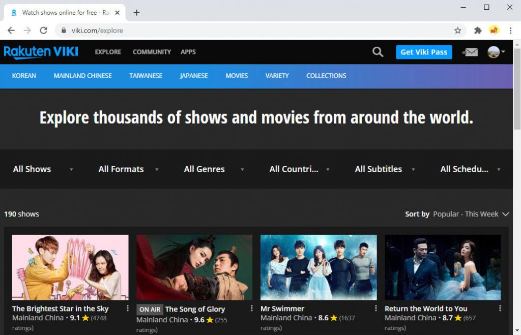 Korean drama website - Viki