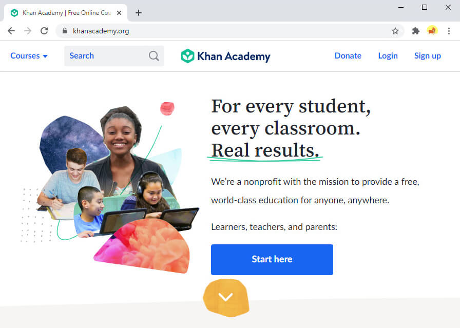 Sites como o Coursera - Khan Academy