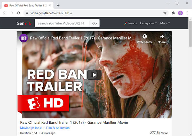 Aggiungi gen prima del link del video bloccato