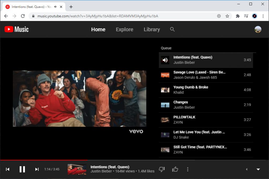 Alternativa a Pandora: YouTube Music