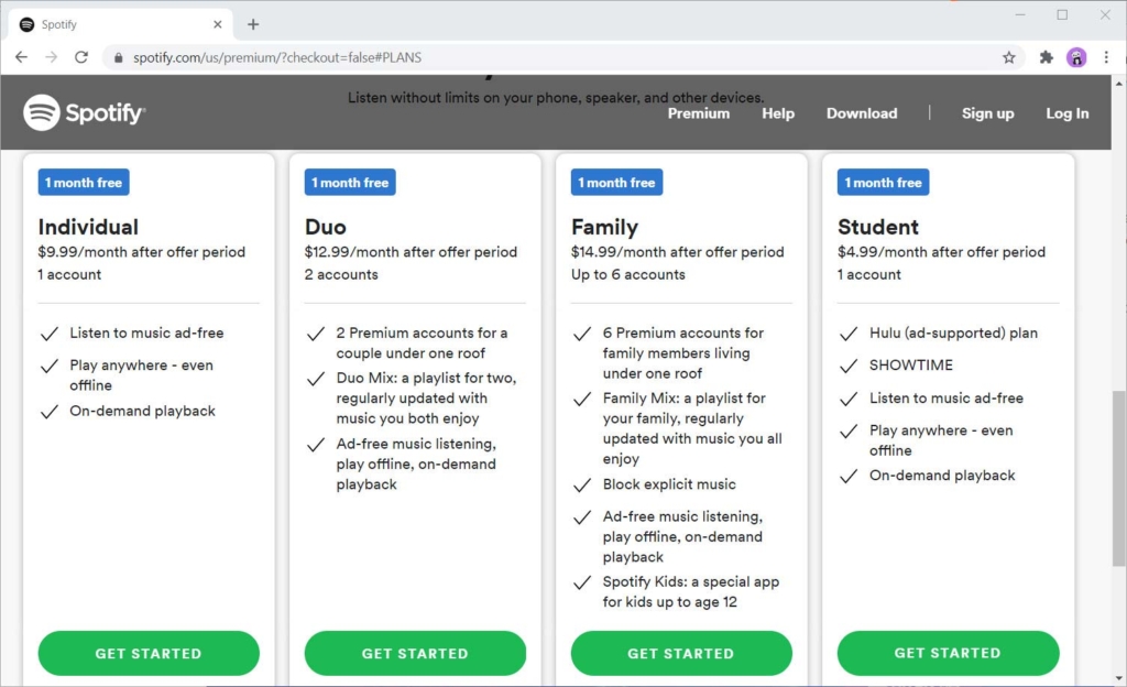 Spotify พรีเมี่ยม