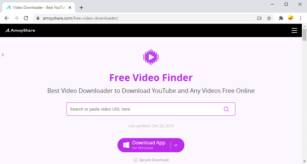 Suchen Sie nach AmoyShare Free Video Finder