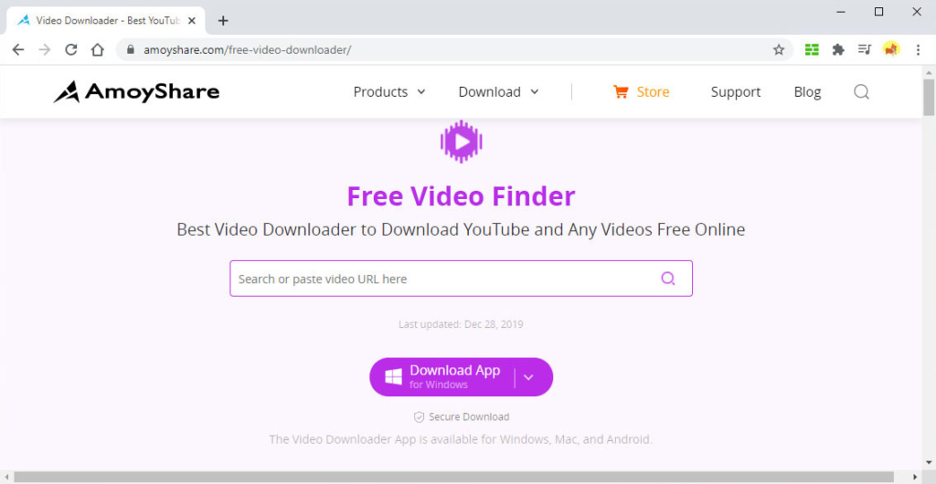 AmoyShare Бесплатный видео Finder