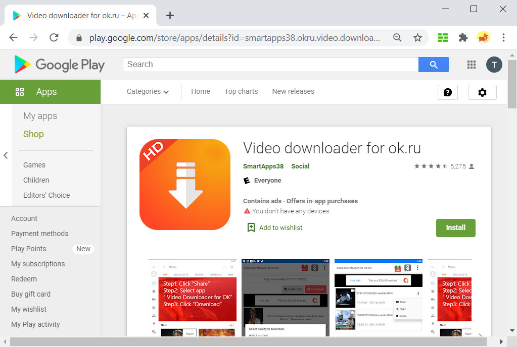 Video Downloader for OK.ru