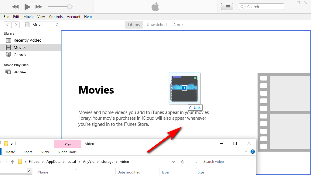 Copy Twitter videos from to iTunes