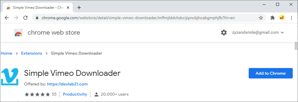 Downloader simples do Vimeo