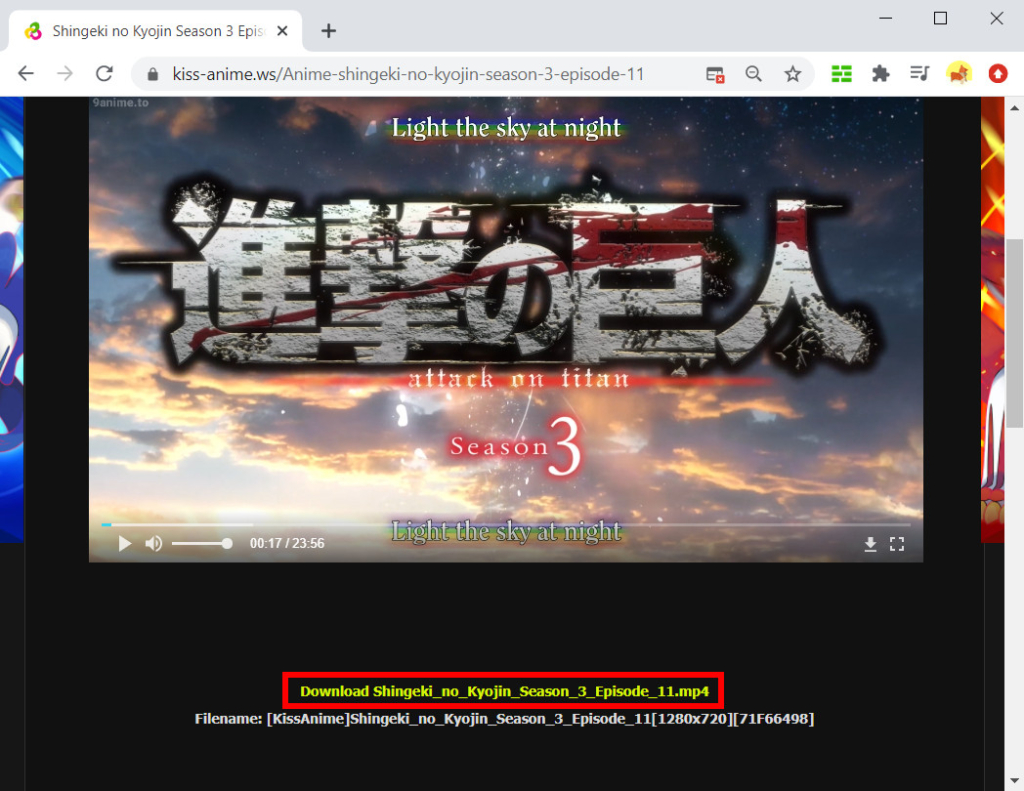 Download from KissAnime official site