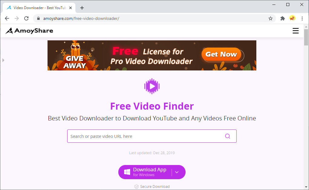 AmoyShare Бесплатный видео Finder