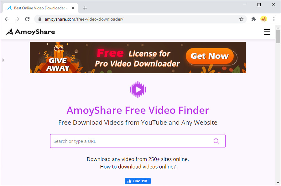 Buscador de video gratuito AmoyShare