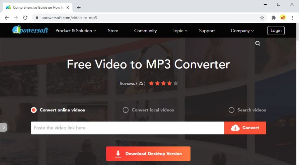 Video gratuito de Apowersoft para MP3
