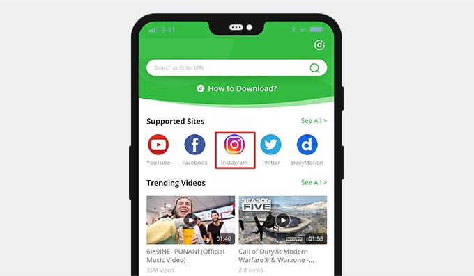 Log in Instagram via AnyVid