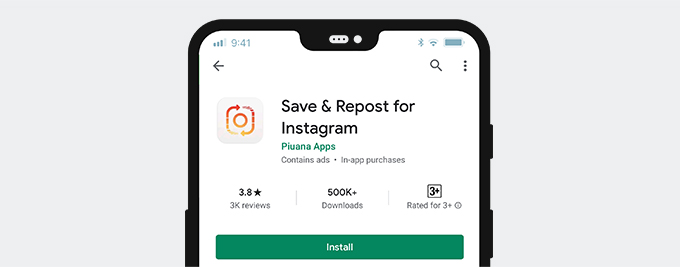 Enregistrer et republier pour Instagram