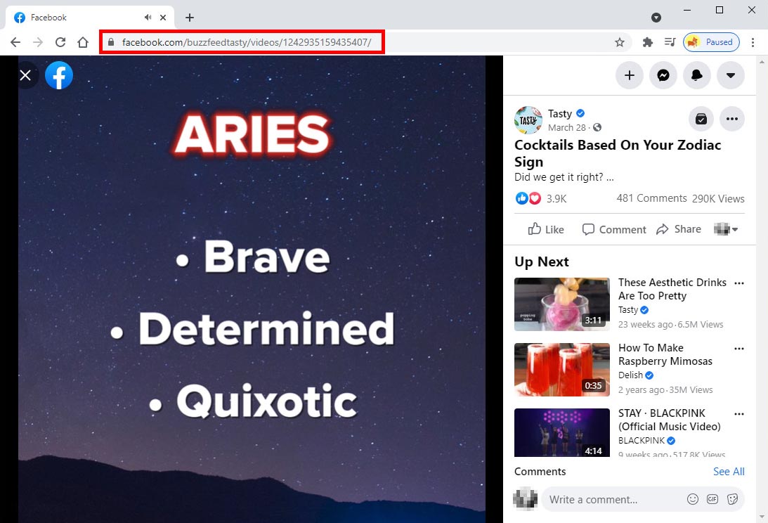 Copiar link de vídeo do Facebook