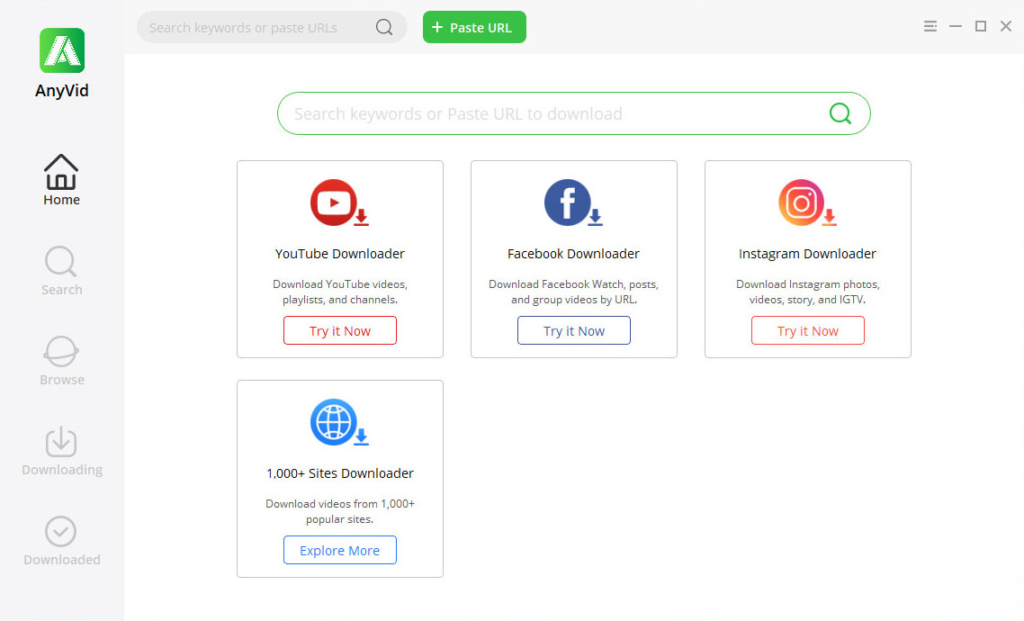 AnyVid - bester Facebook Video Downloader
