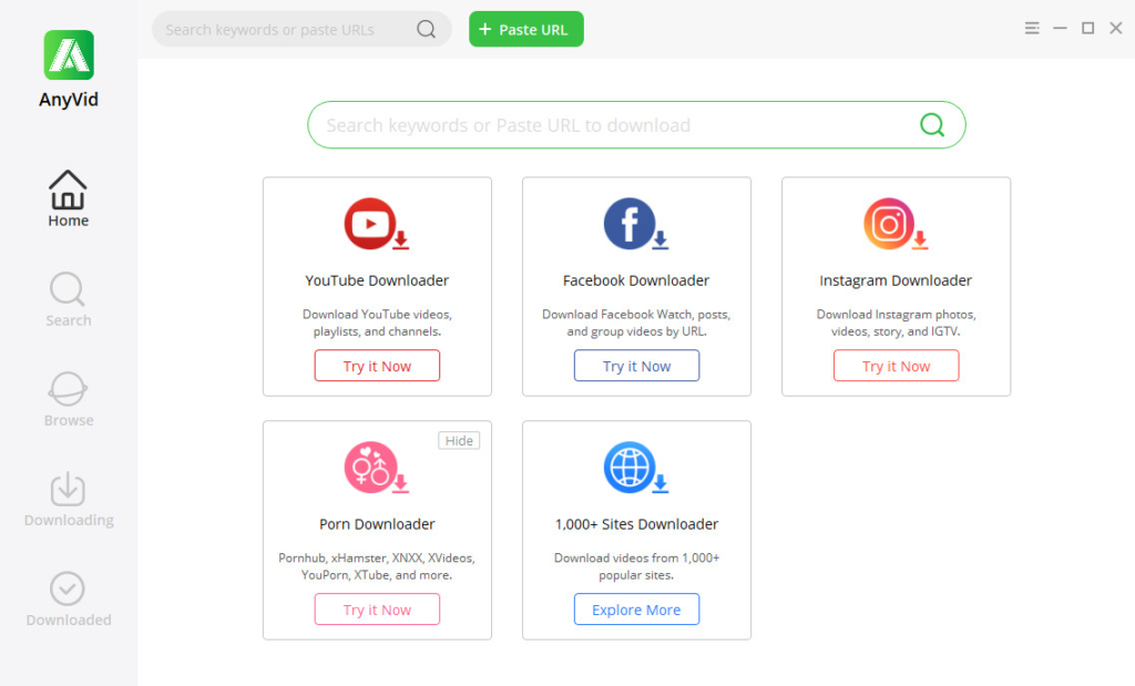 AnyVid video downloader