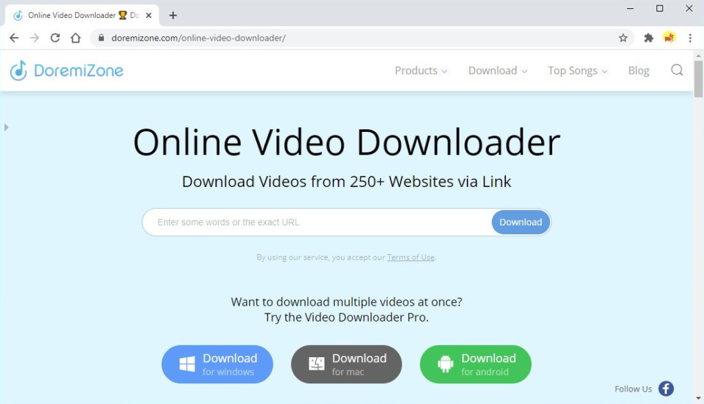 Downloader di video online DoremiZone