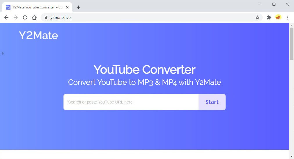 Convertitore YouTube Y2Mate