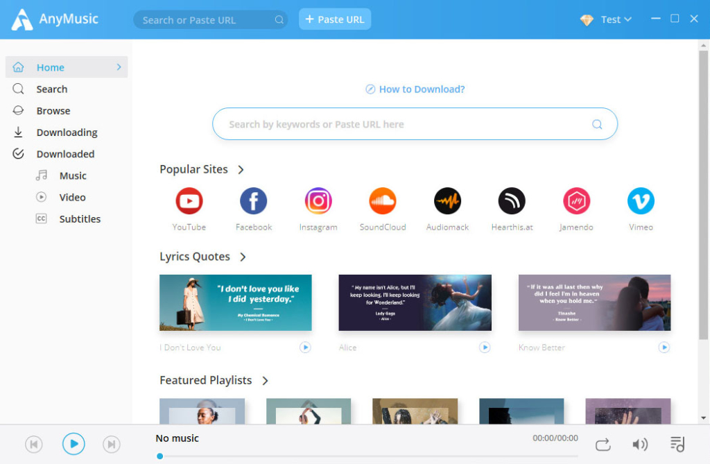 Best YouTube album downloader - AnyMusic