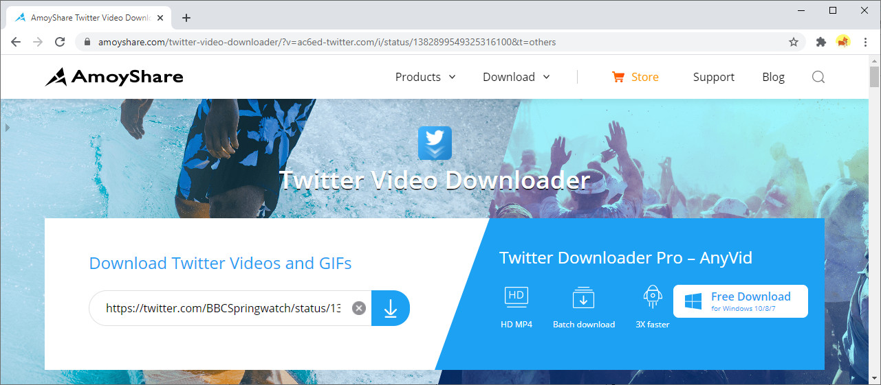 Get the URL of the Twitter video