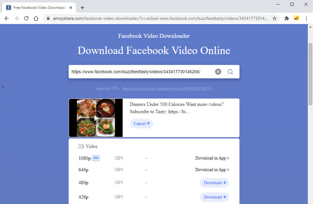 Convert FB video to MP4