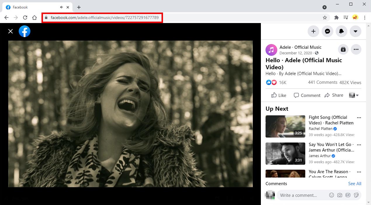 Copiar link de vídeo do Facebook