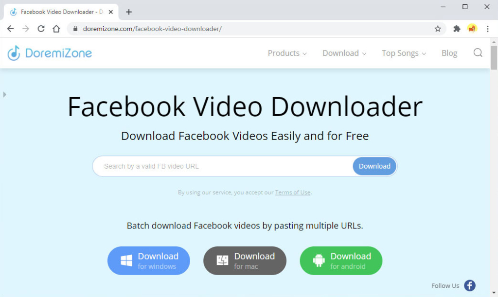 DomireZone Facebook Video to MP4 Converter en ligne