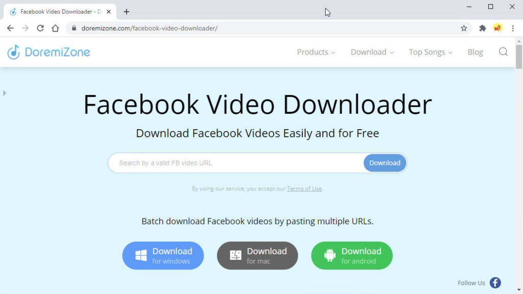 DoremiZone Facebook Video Downloader