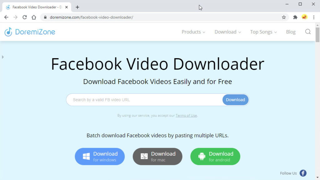 Descargador de videos de Facebook DoremiZone