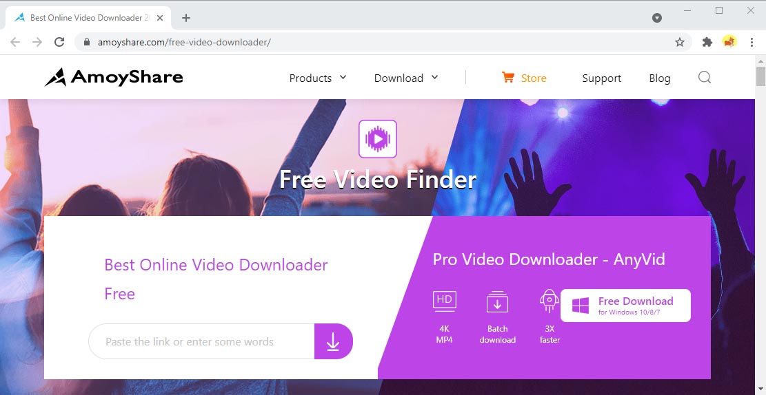 AmoyShare Бесплатный видео Finder