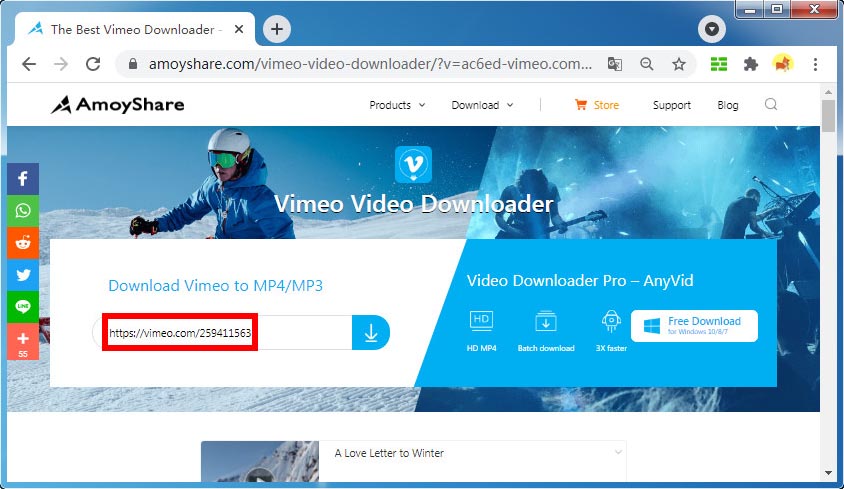 Поиск видео Vimeo по URL