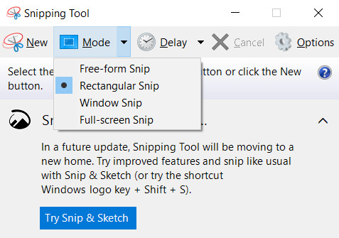 Take a screenshot on HP laptop windows 10