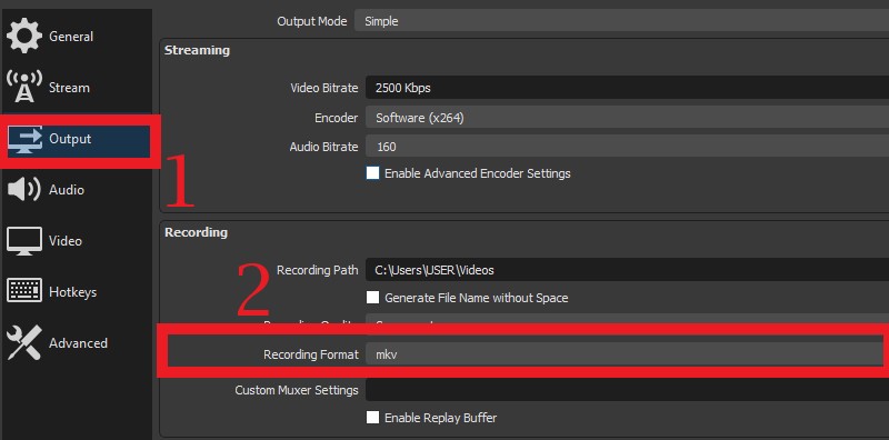 Best OBS recording format