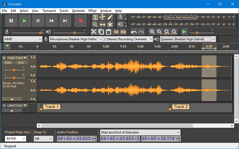 Nehmen Sie Audio von Discord über Audacity auf