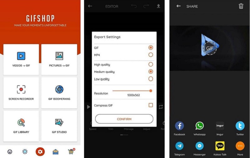 Make a GIF from a video on Android