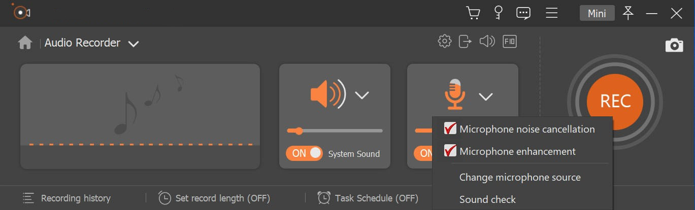 Two options for avoiding noise