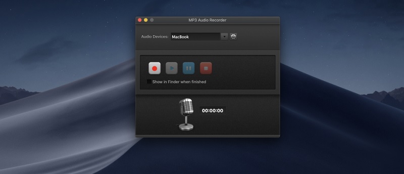 Record audio on Mac via MP3 Audio Recorder