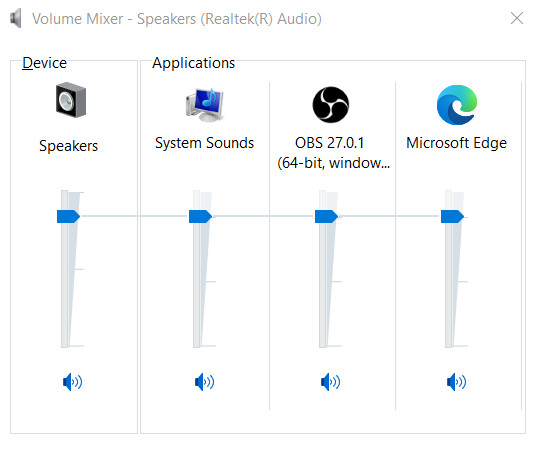 Check Volume Mixer