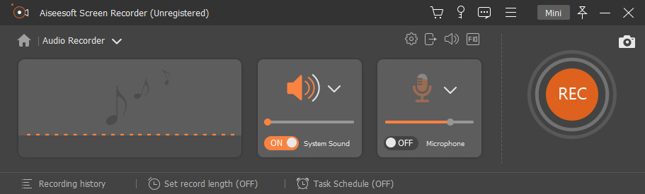 Encienda el sonido del sistema para grabar