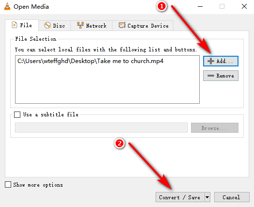 How to extract audio from video in VLC