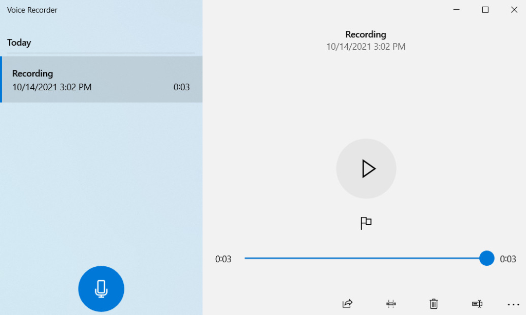 Utilisez Voice Recorder pour enregistrer le son externe du microphone