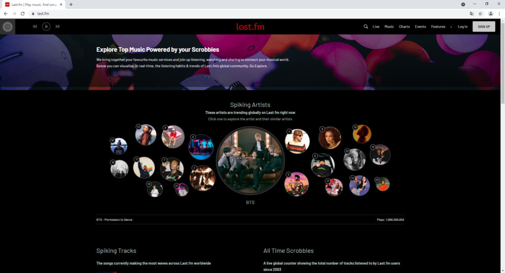 Last.fm es un buscador gratuito de MP3