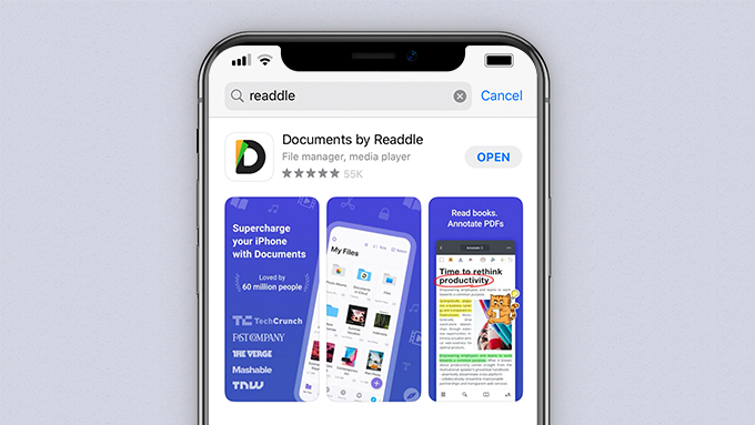 Documentos de Readdle en App Store